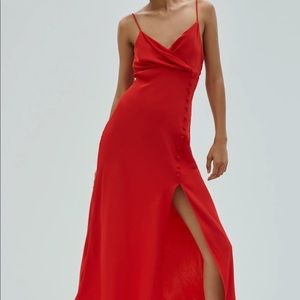 Zara Red Satin Lingerie Style Dress